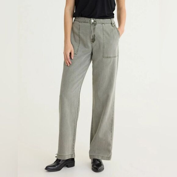 New With Tags Reitmans Size 32 Straight-Leg Mid-Rise Utility Pant - Picture 5 of 11
